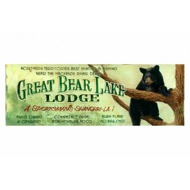 Bear Lake Vintage Sign – Personalized, Antlers Etc