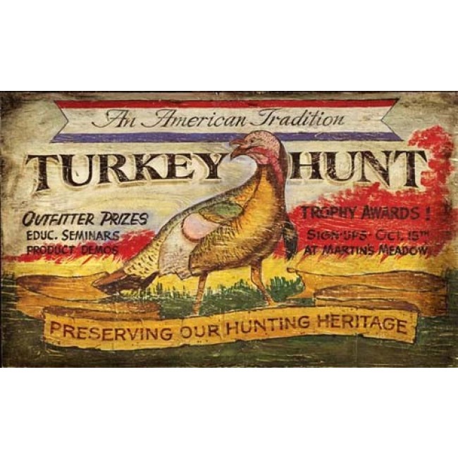 Turkey Hunt Vintage Sign - Personalized