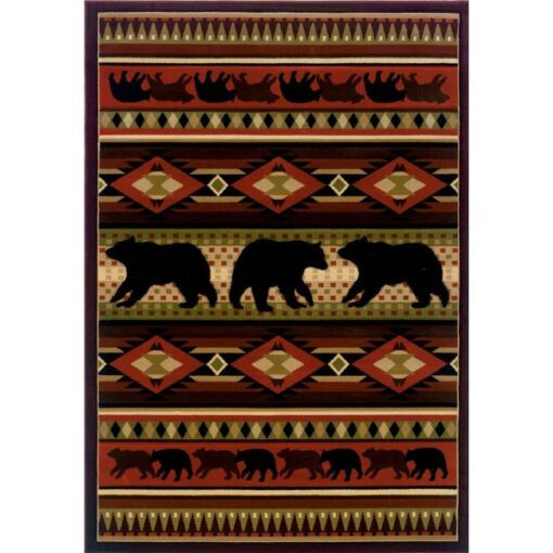 Native Bear Cabin Rug